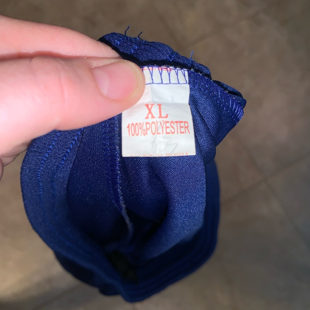 FC Barcelona Blue Shorts Elastic Waistband Inside Drawstring FCB Soccer - Men XL - Picture 8 of 9